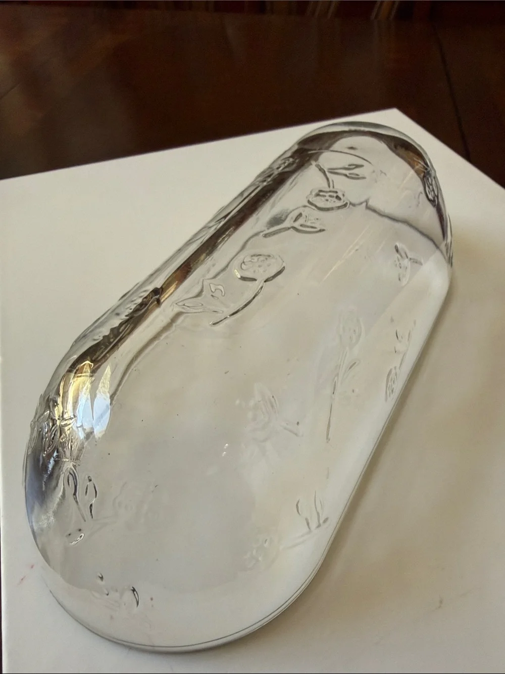 Anchor Hocking Savannah Clear Glass Butter Dish Cover only replacement